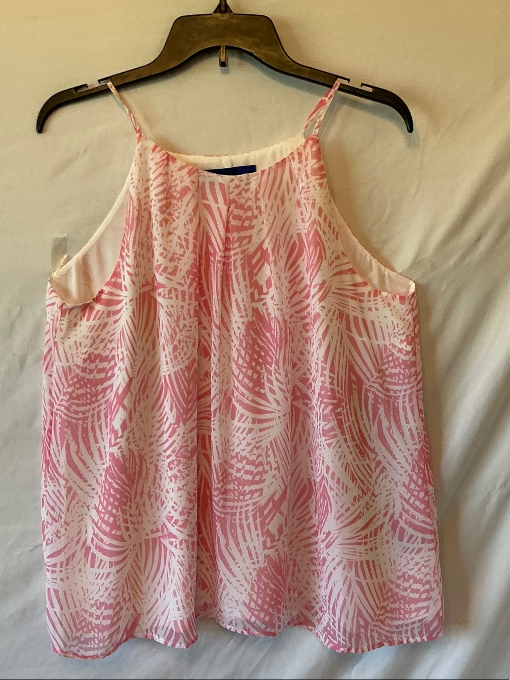 Apt. 9 Pink & White Printed Halter top